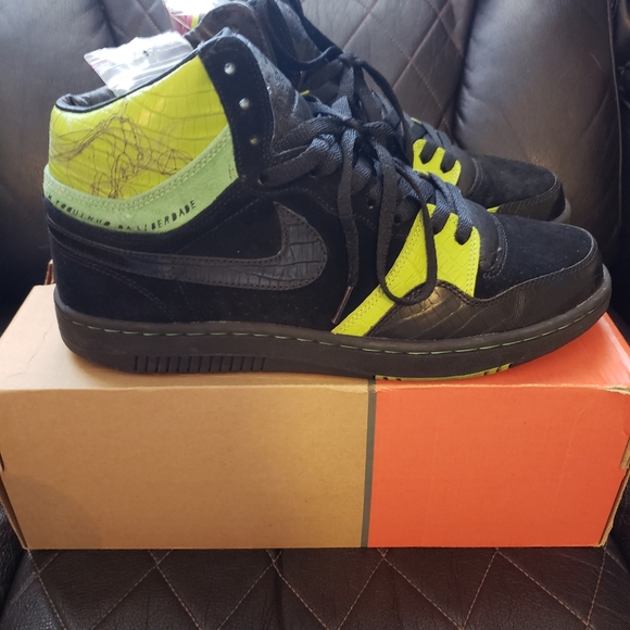 Court Force High Black Chartreuse 10.5 - Picture 2 of 4